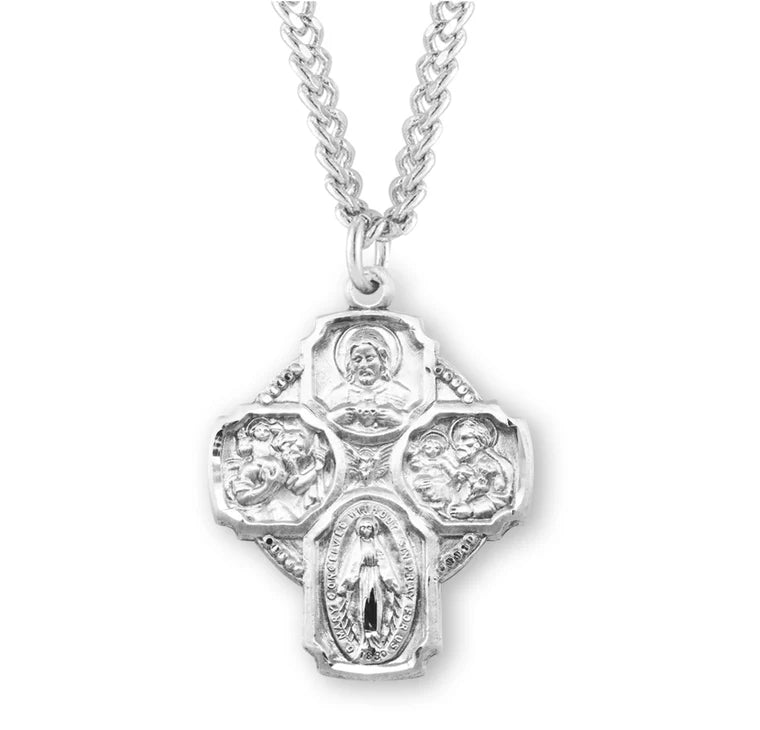 Medal-Large Four Way Sterling Silver 24