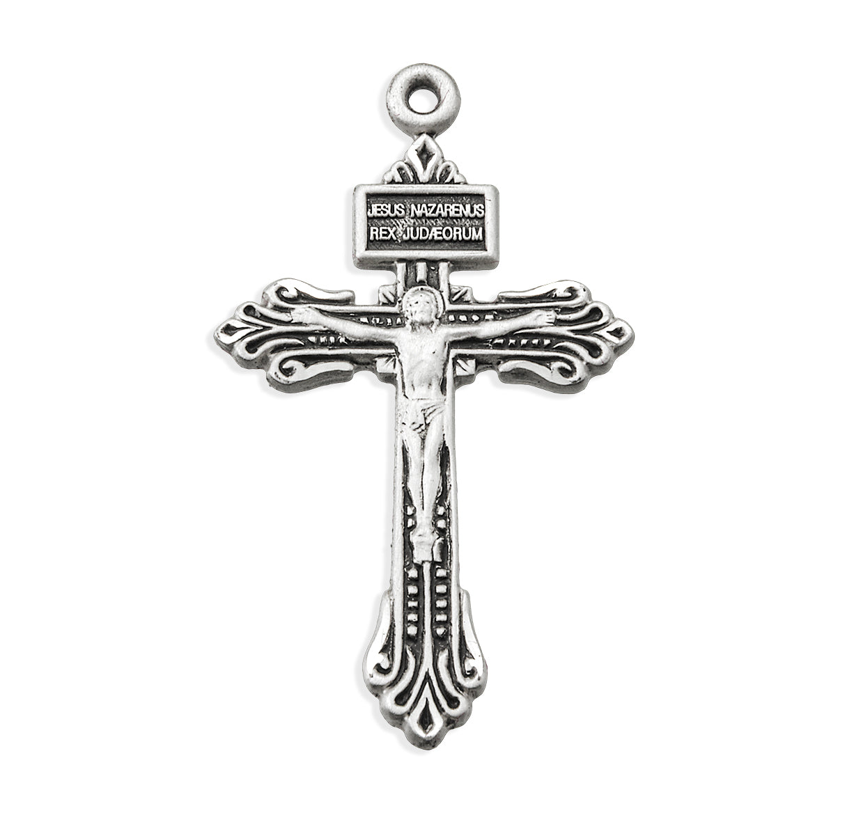 Sterling Silver "Pardon" Crucifix, Catholic Jewelry Made in USA