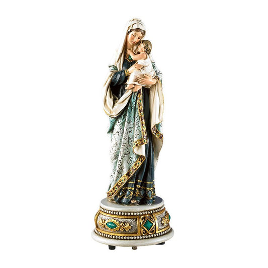 Statue-Adoring Madonna & Child Musical Figurine - Ave Maria
