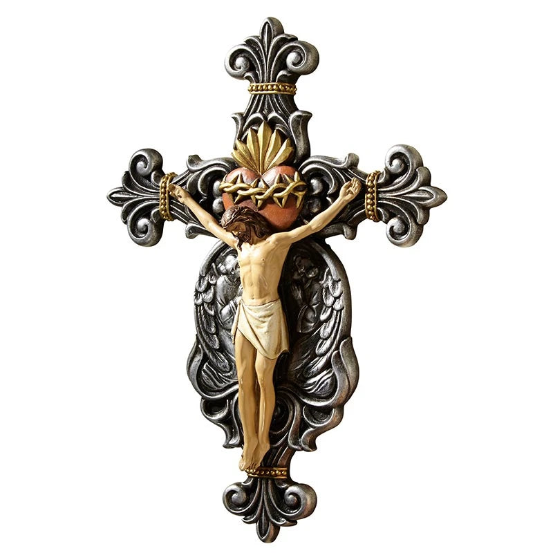 10" Calvary Sacred Heart Crucifix