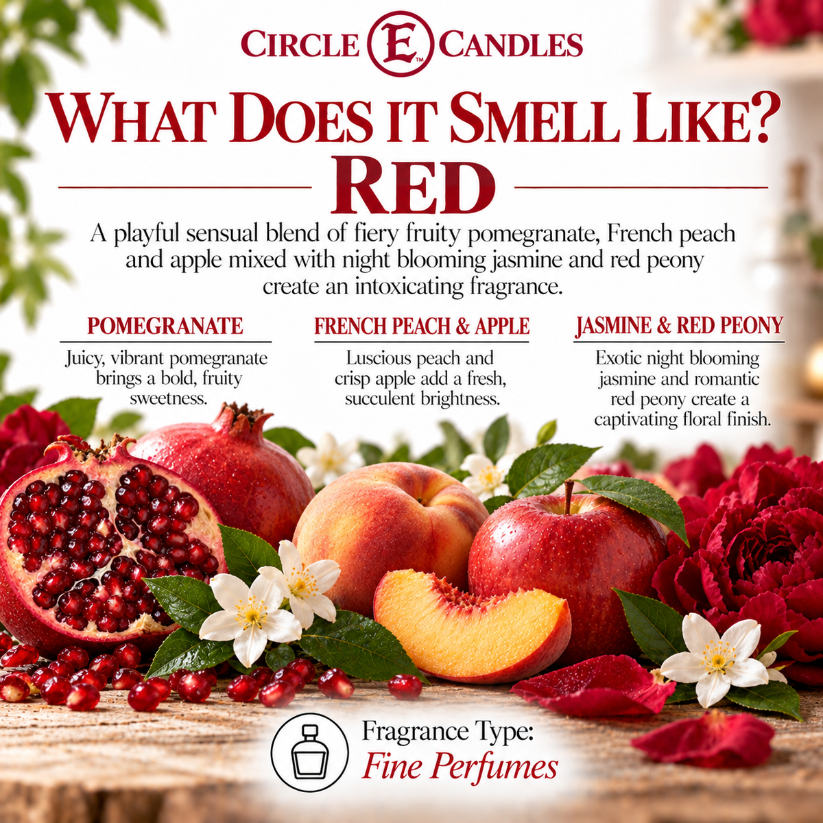 Circle E Candles Wax Melt Tart Red Scent Pack of 6 Tarts