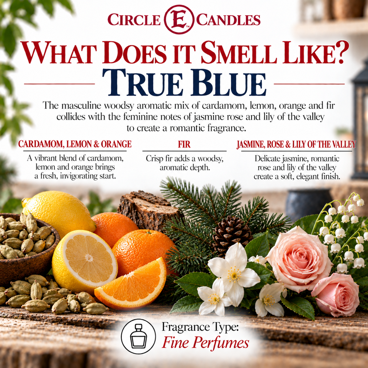 Circle E Candles Wax Melt Tart True Blue Scent Pack of 6