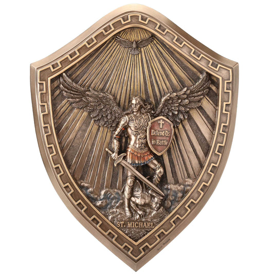 Saint Michael Crested Shield Wall Plaque