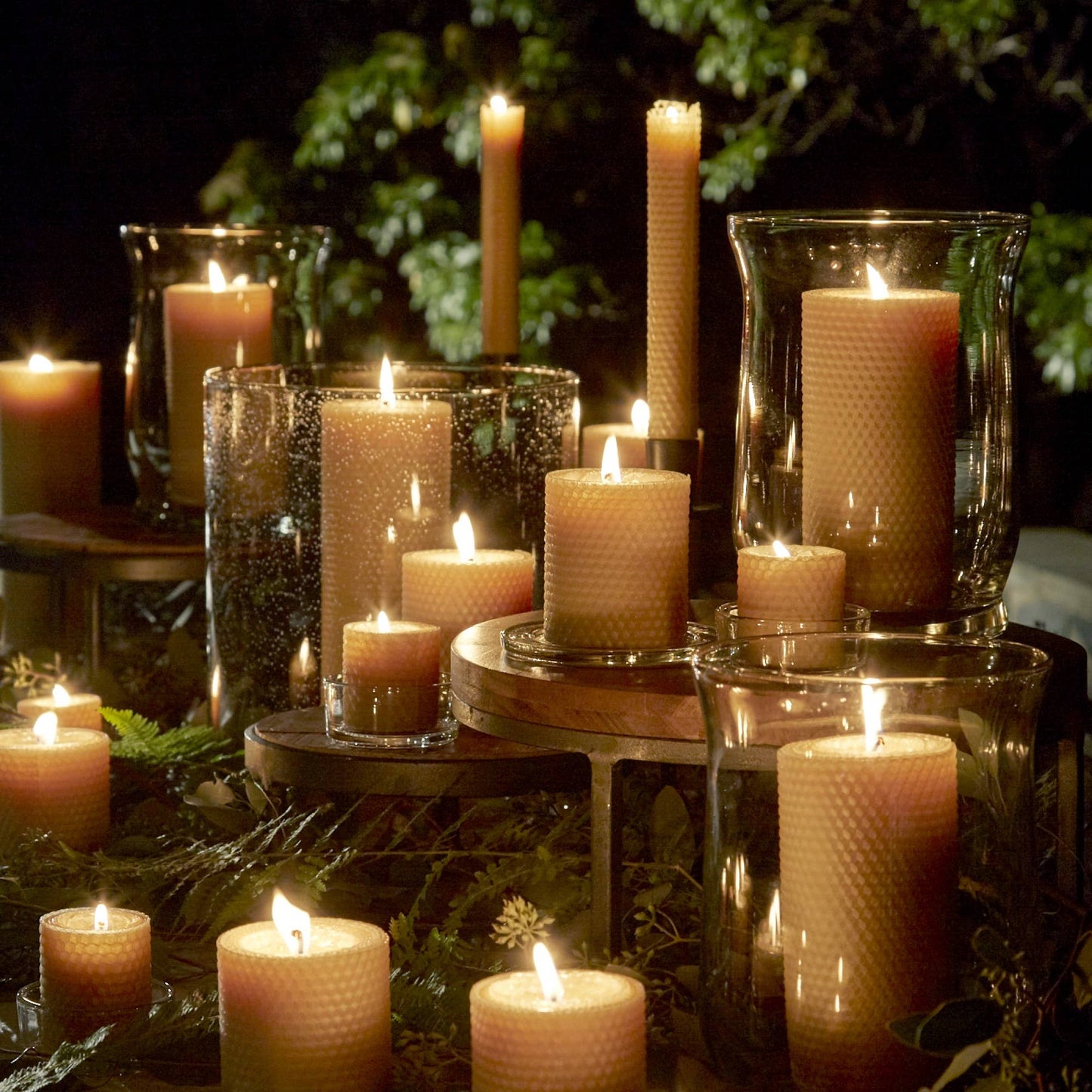 8 Inch Hand-Rolled Beeswax Taper Candles for Elegant Lighting