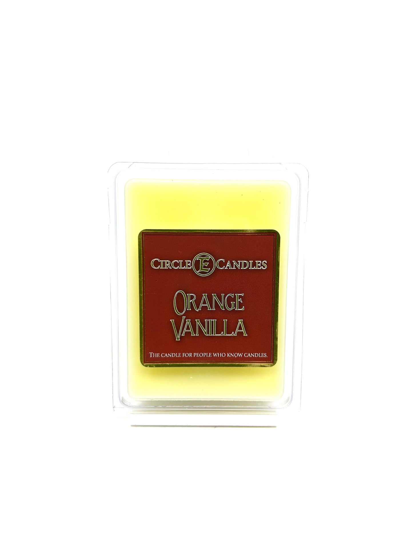 Circle E Candles Wax Melt Tart, Orange Vanilla Scent, Pack of 6 Tarts, Extra Small Size 3oz