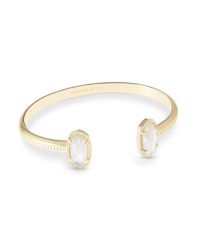 ELTON CUFF BRACELET GOLD IVORY MOTHER OF PEARL