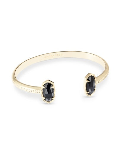 ELTON CUFF BRACELET GOLD BLACK