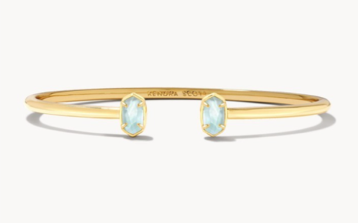 EMILIE CUFF BRACELET GOLD LIGHT BLUE ILLUSION
