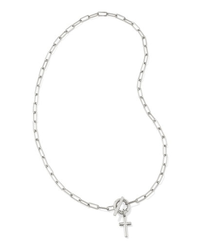 Cross Link Chain Necklace Silver Unisex Jewelry Gift Idea