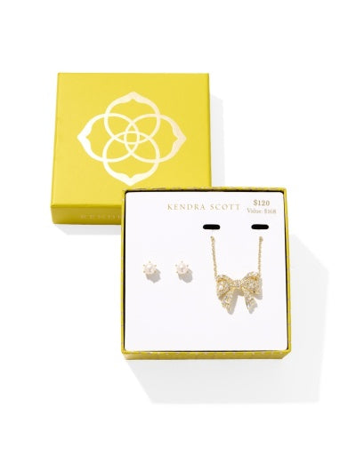 Krista Bow And Ashton Gift Set Gold White Mix Collection