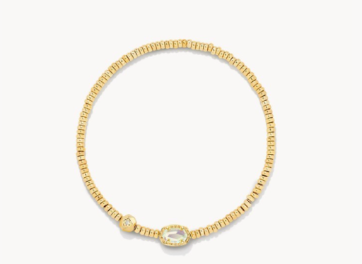 EMILIE STRETCH BRACELET GOLD DICHROIC GLASS
