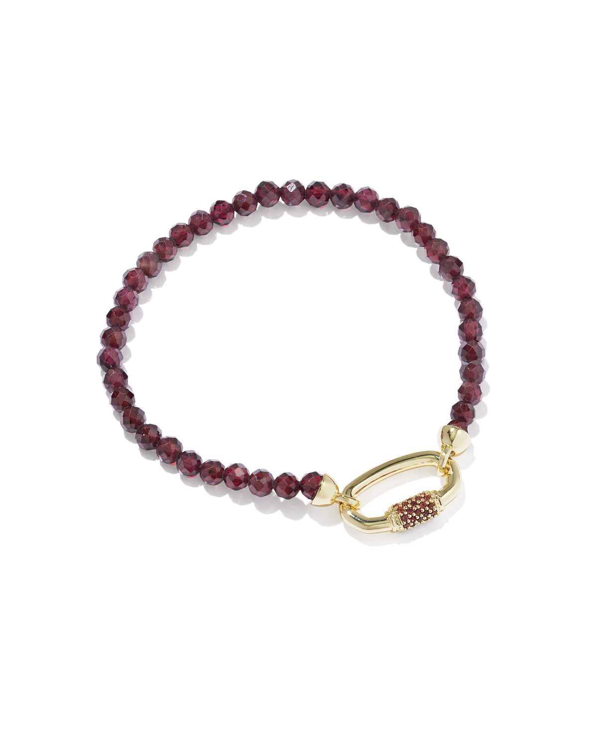 EMERY BEADED STRCH BRG GOLD RED CARNET