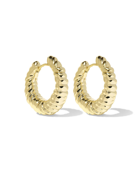 SANDY HOOP EAR GOLD METAL