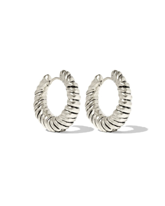 SANDY HOOP EAR VIN SLV METAL