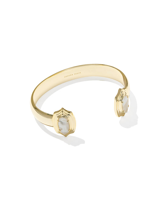 ELTON STEP FRM CUFF BRC GOLD IVORY MOP