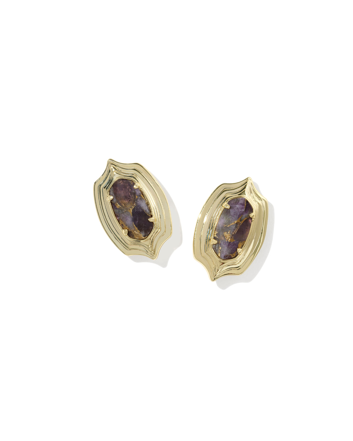 ELLIE STEP FRM STUD EAR GOLD BRZ VIND PRPL AMTHST