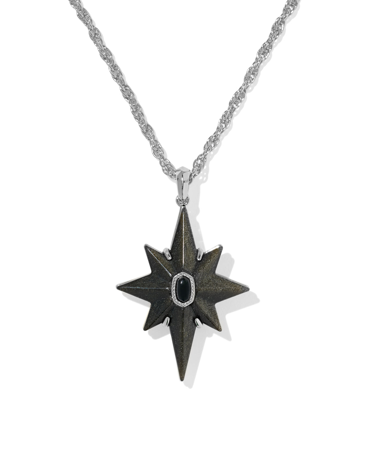 FATE STAR PNDT NCK RHOD GOLDEN OBSIDIAN