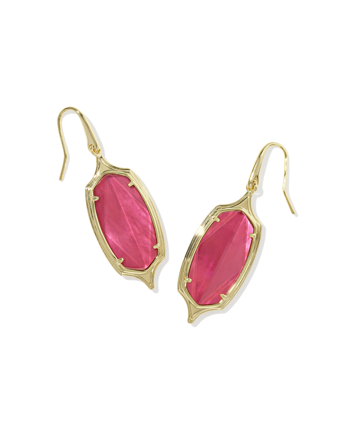 DANI STEP FRM DROP EAR GOLD DARK PINK ILLUSION