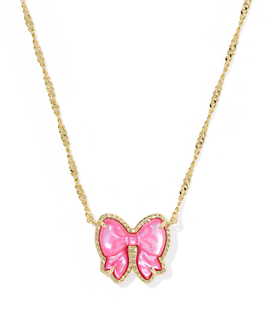 HALEY BOW SHORT PENDANT NECKLACE