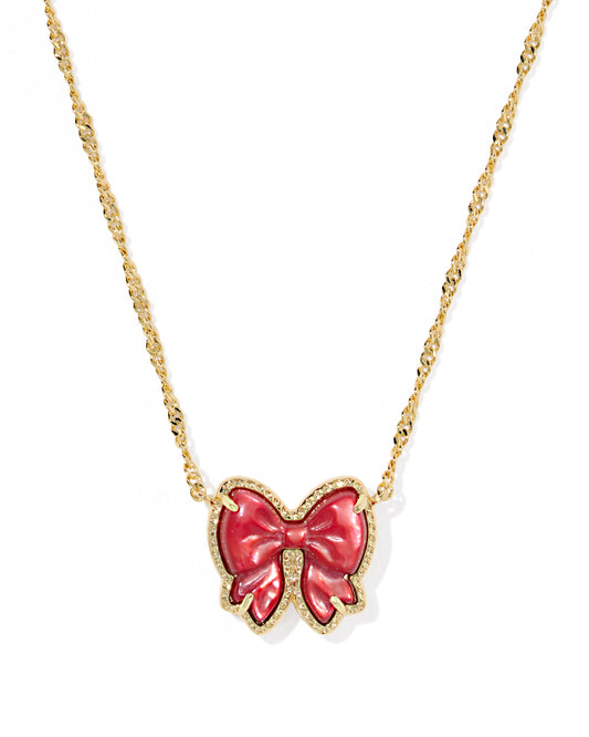 HALEY BOW SHORT PENDANT NECKLACE