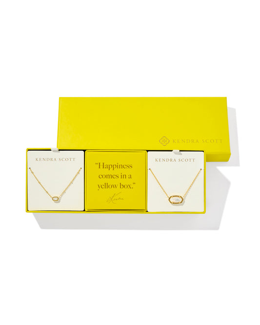 Elisa Gift Set Of 2 Gold Ivory Mother Of Pearl Jewelry