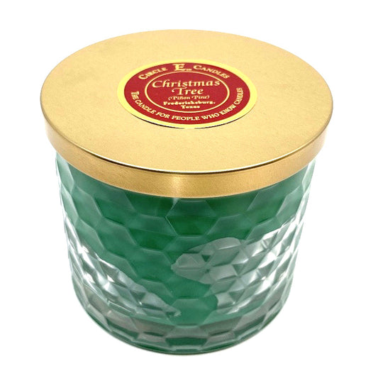 Circle E Candles, Christmas Tree Scent, Medium Size Jar Candle, 17oz, 2 Wicks