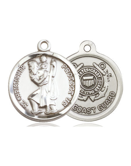 Extel Round Medium Pewter St Christopher Medal Made in USA