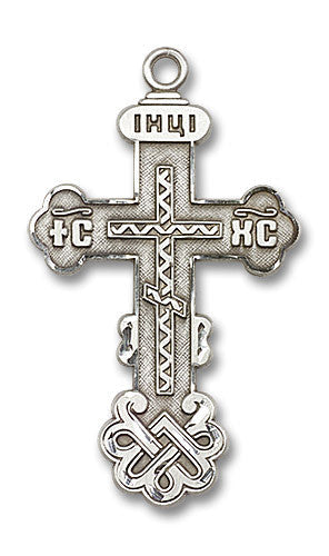 Extel Large Sterling Silver Kiev Cross Medal, Made in USA
