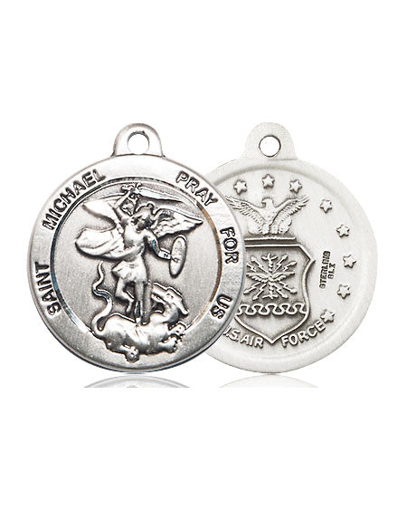Extel Round Medium Pewter St Michael Air Force Medal USA