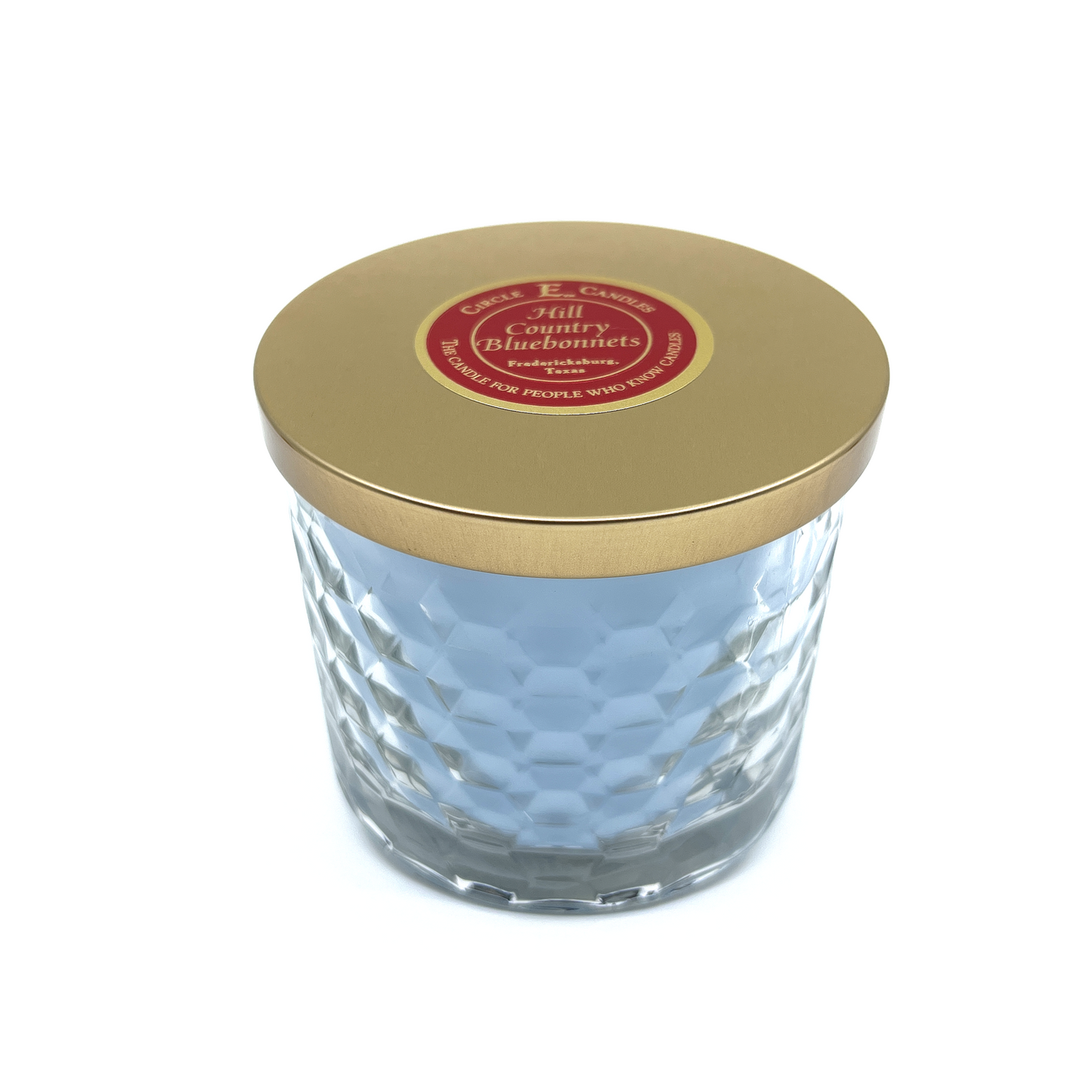 Circle E Candles, Hill Country Bluebonnets Scent, Medium Size Jar Candle, 17oz, 2 Wicks