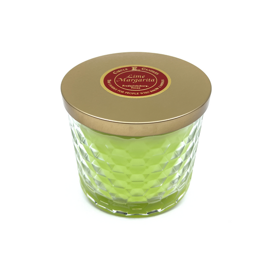 Circle E Candles, Lime Margarita Scent, Medium Size Jar Candle, 17oz, 2 Wicks
