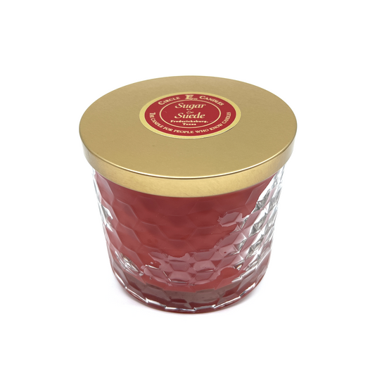 Circle E Candles, Sugar and Suede Scent, Medium Size Jar Candle, 17oz, 2 Wicks