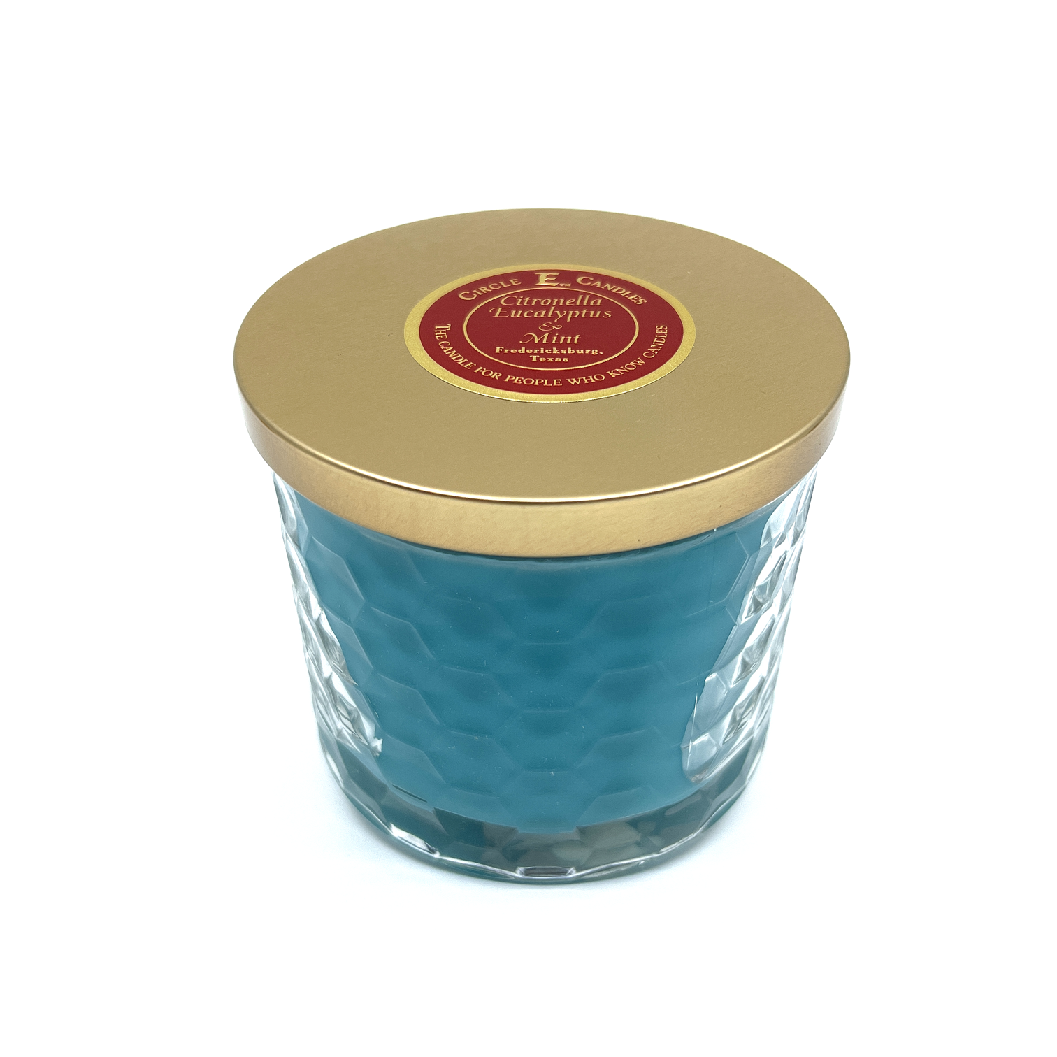 Circle E Candles, Citronella Eucalyptus & Mint Scent, Medium Size Jar Candle, 17oz, 2 Wicks