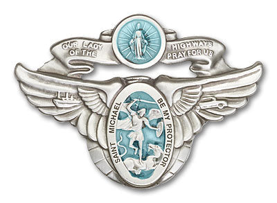 Our Lady of The Highway St. Michael Auto Sun Visor Clip