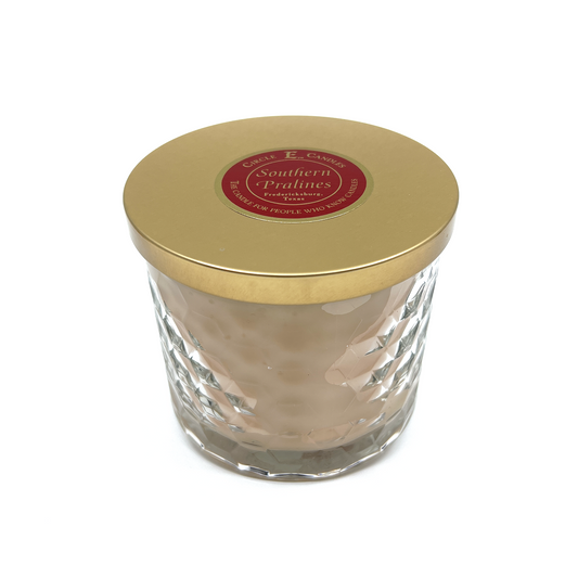 Circle E Candles, Southern Pralines Scent, Medium Size Jar Candle, 17oz, 2 Wicks