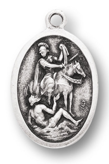 Small Oval Saint Martin Caballero Silver Medal Charm Pack