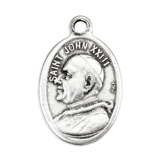 Small Oval Saint John XXIII Pray For Us Medal Charm Pack