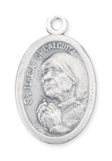Small Oval Saint Teresa of Calcutta Silver Medal Charm Pack