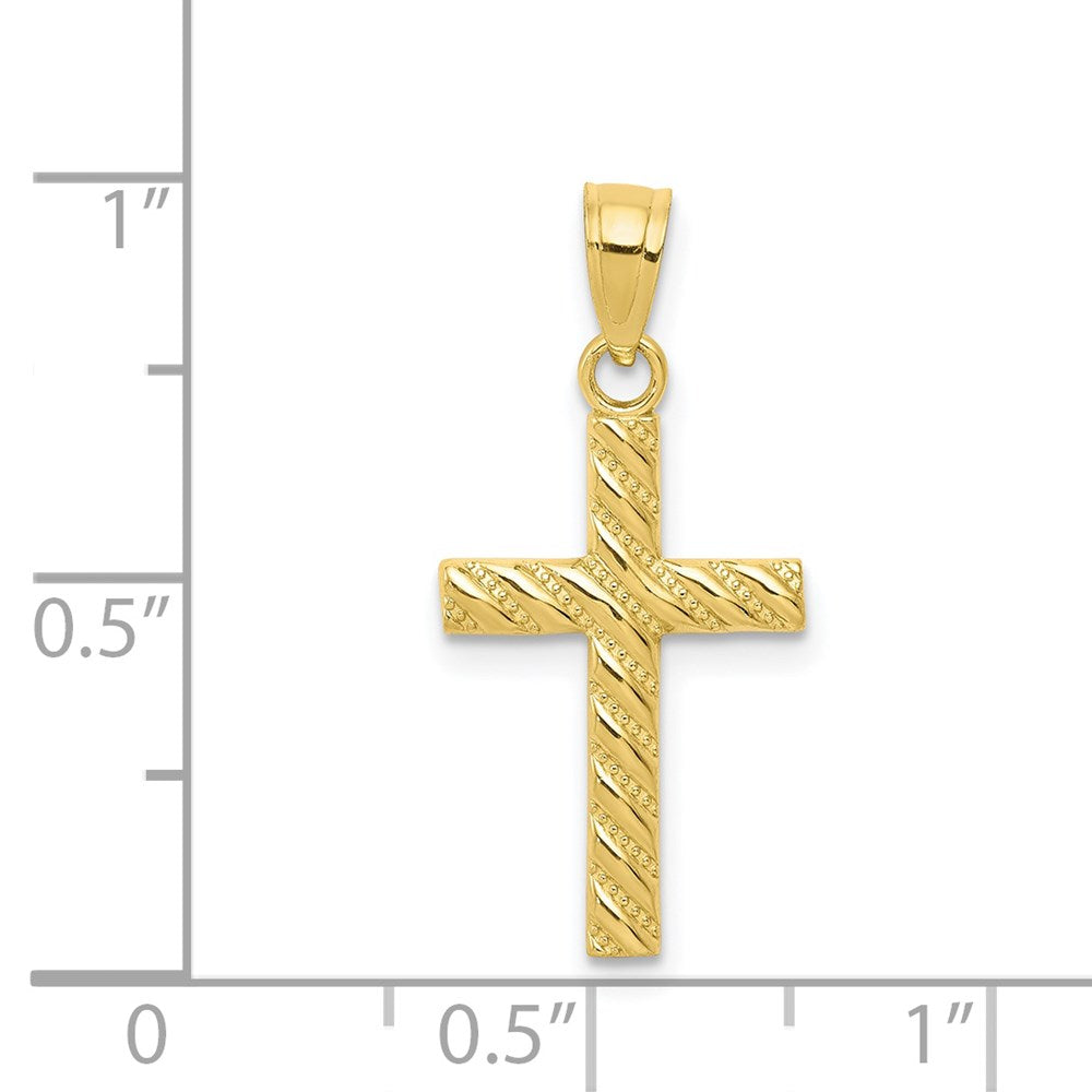 Extel Large 10k Cross Pendant Charm Made in USA Jewelry