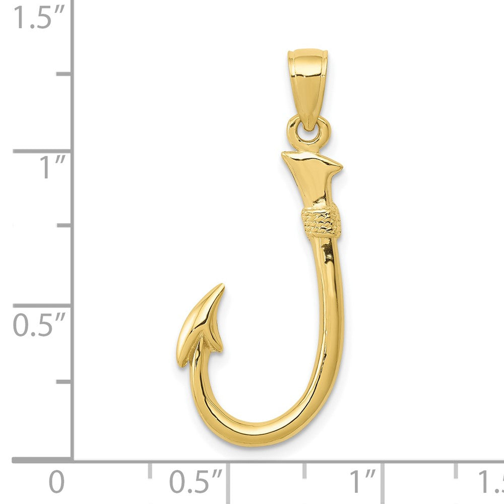 Extel Large 10k Gold Fish Hook Pendant Made in USA