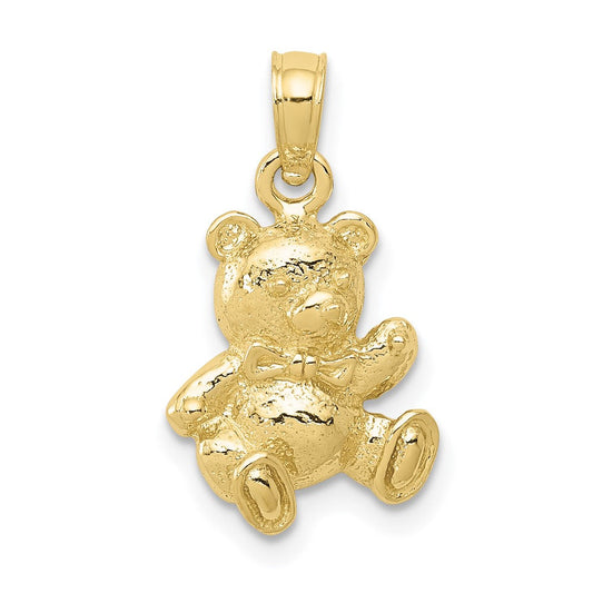 Extel Medium 10k Gold Teddy Bear Charm Made in USA