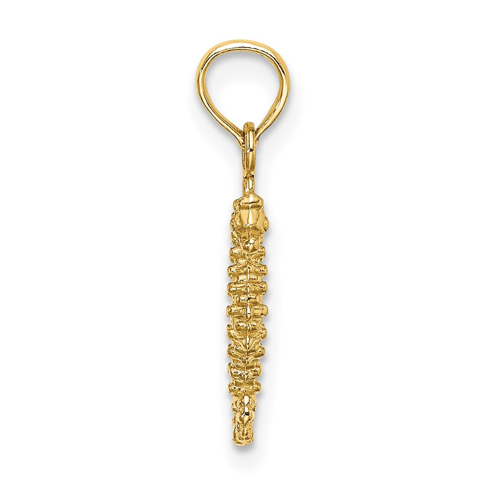 Extel Medium 10k Gold 3-D Mini Seahorse Charm Made in USA