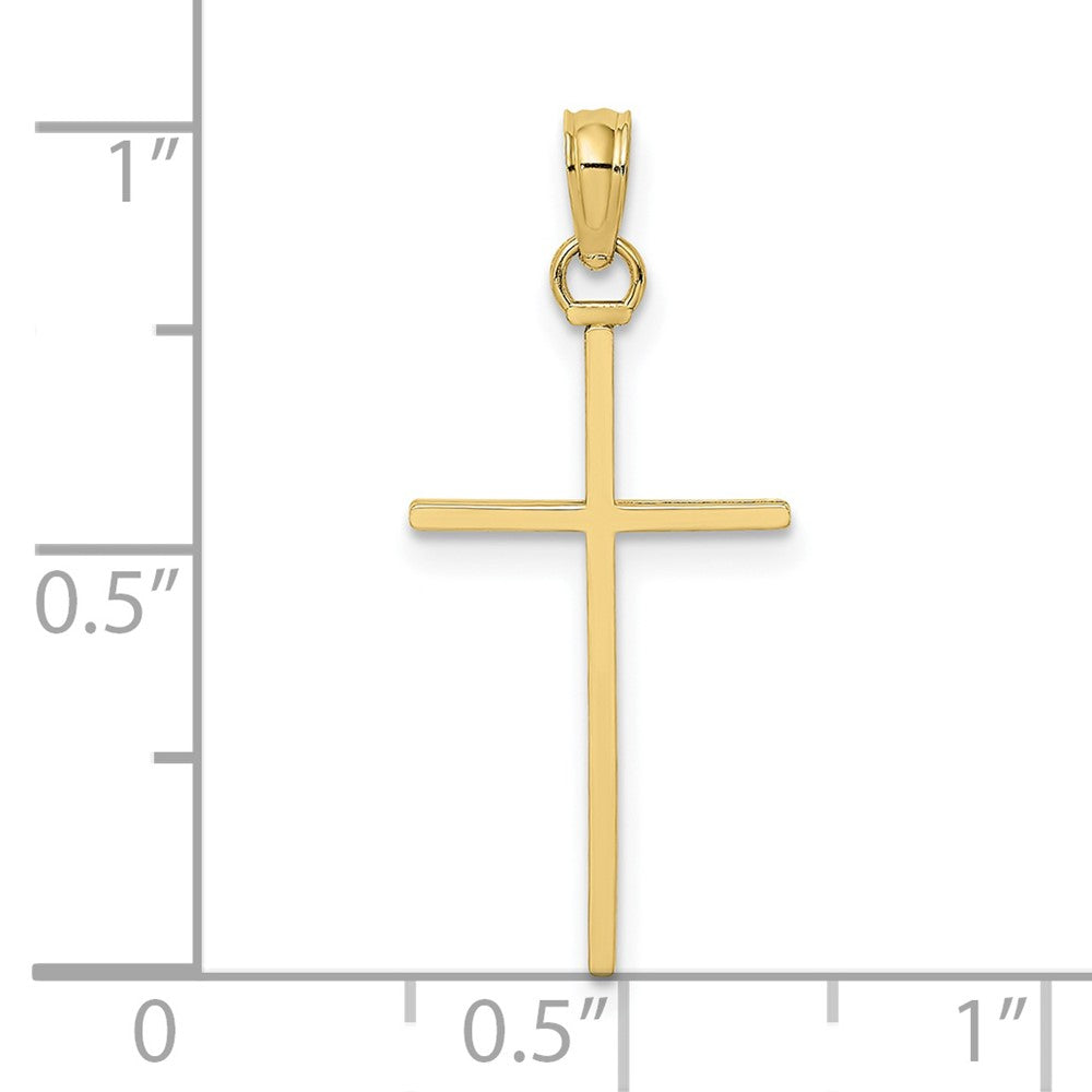 Extel Large 10k Polished Cross Pendant Charm for Faith