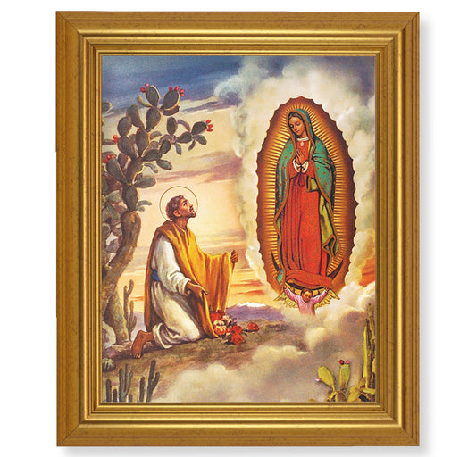 Our Lady of Guadalupe with Juan Diego Framed Wall Art Decor