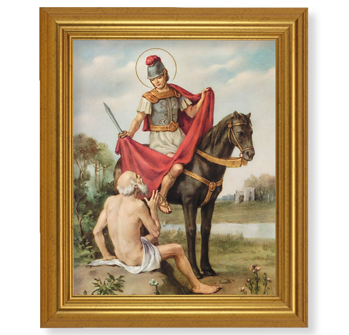 St. Martin of Tours Picture Framed Wall Art Decor, Large