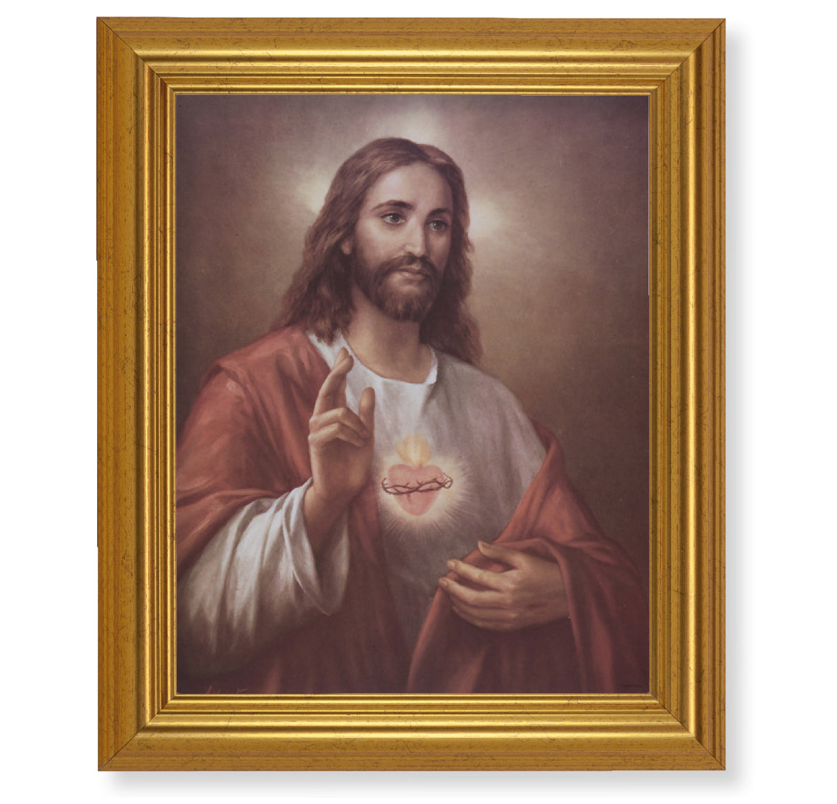 Sacred Heart of Jesus Picture Framed Wall Art Decor Large