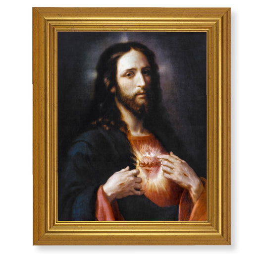 Sacred Heart of Jesus Picture Framed Wall Art Decor Large