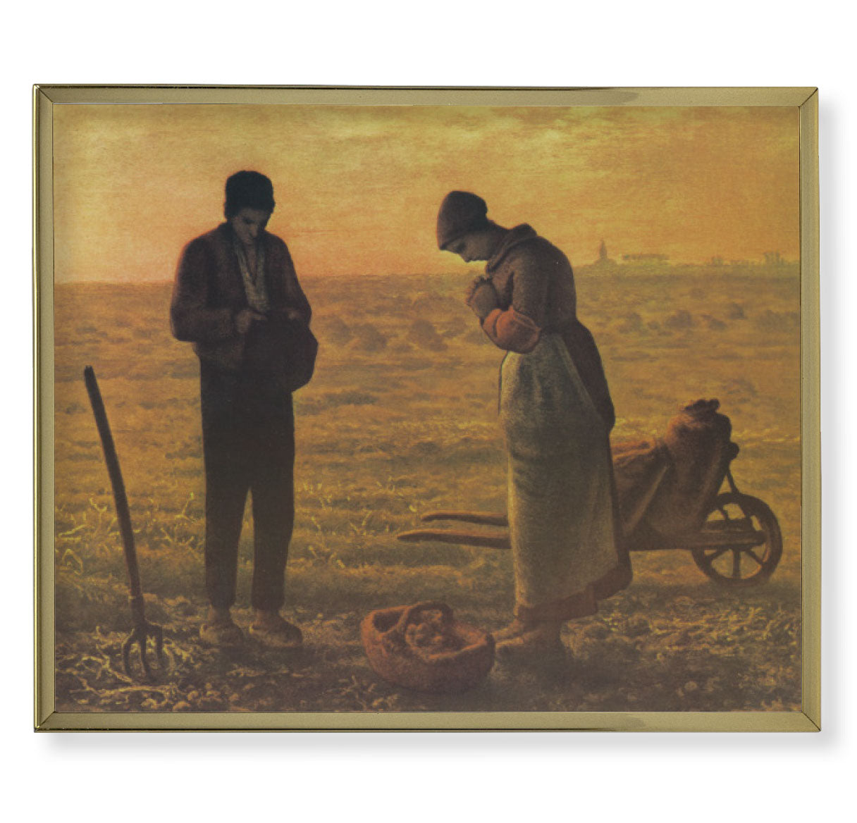 The Angelus Picture Framed Plaque Large Gold Plaque Frame