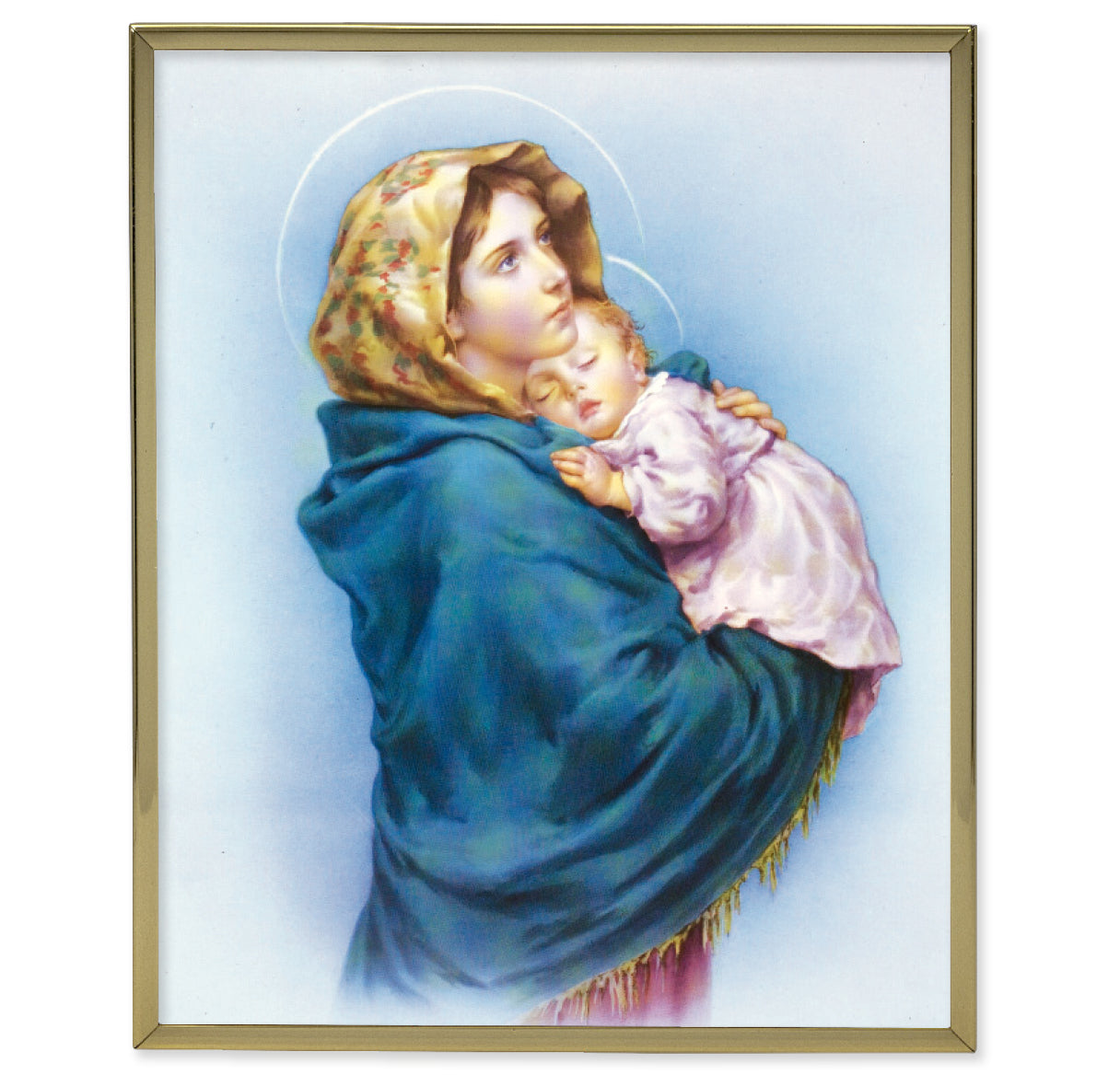 Madonna of the Street Picture Framed Plaque, Large, Gold Plaque Frame