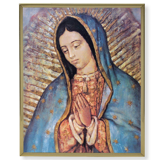 Our Lady of Guadalupe Picture Framed Plaque Large Gold Frame